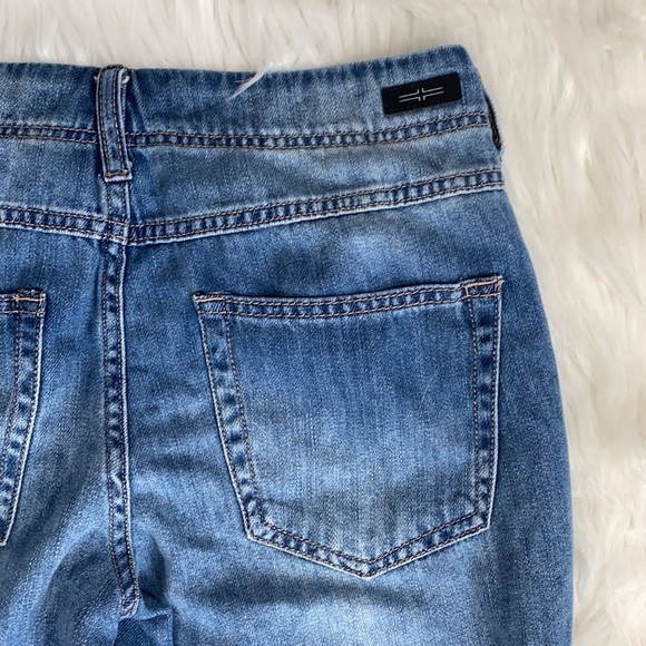 Liverpool Jeans Company Tie Detail Zip Capri Cropped Y2K Style Jeans 6/28 - Picture 4 of 7